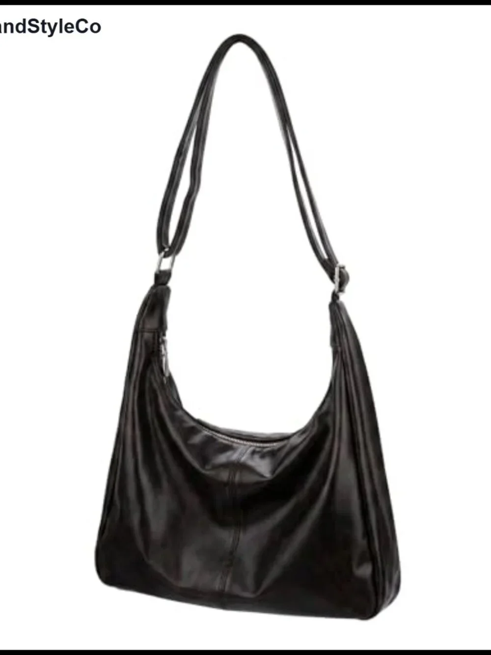 PU Leather Hobo Tote Bag Adjustable Strap Crossbody Shoulder Handbag